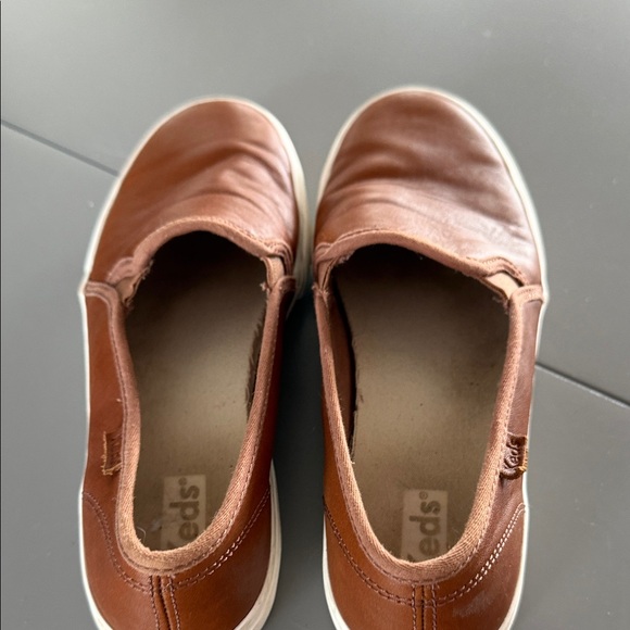 Brown Leather Slip-On Keds Size 8.5 - Picture 5 of 6